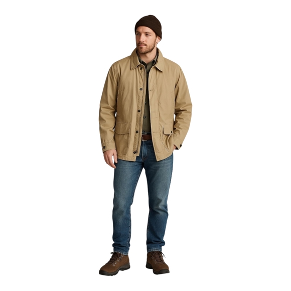 NEW Polo Ralph Lauren Santa Barbara Tan Trail Jacket Sze XLT Chore Jacket - Picture 1 of 9